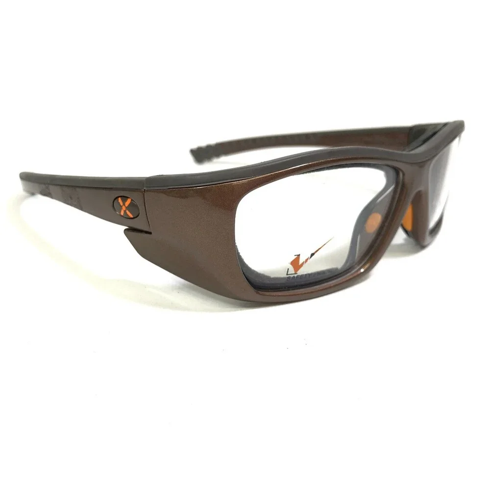 Uvex Safety Goggles Eyeglasses Frames Titmus 166 Shiny Brown Z87-2 60-13-127